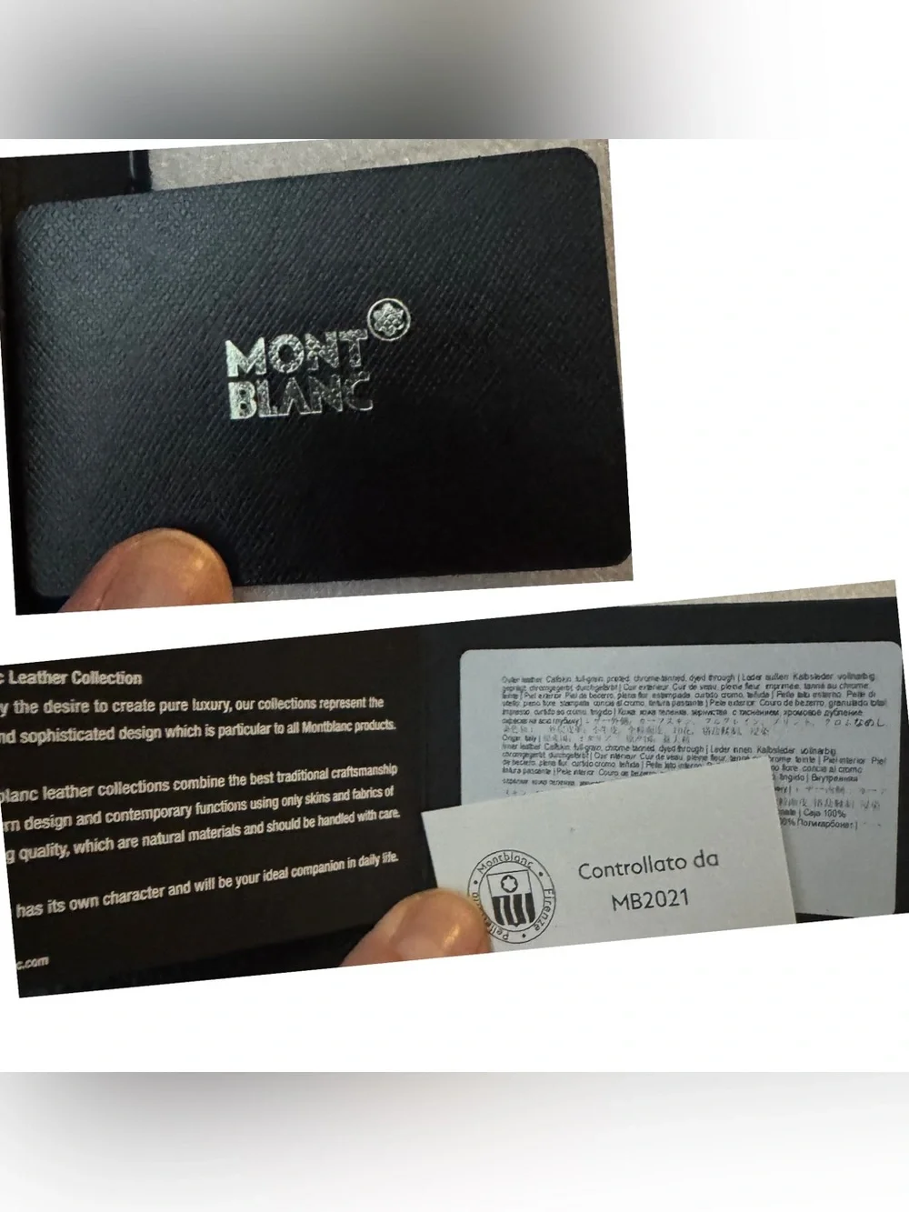 Mont Blanc Meisterstück Sartorial iPhone XS Soft Grain Saffiano Flip Side Cover
